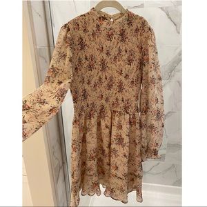 Baby Doll Smocked Floral Dress